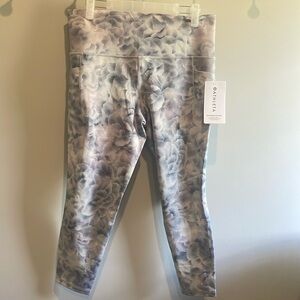 Athleta Salutation Stash Tight New with tags Lavendar Floral